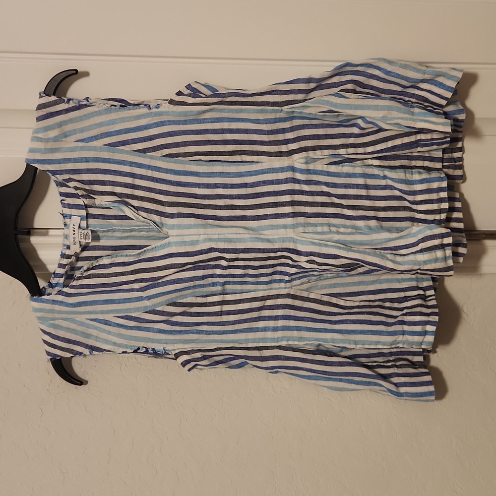 Pure Navy brand linen peplum top